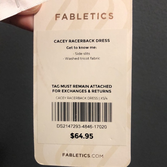 Fabletics cacey racerback dress.  NWT. Navy. XS/4. - Picture 6 of 6